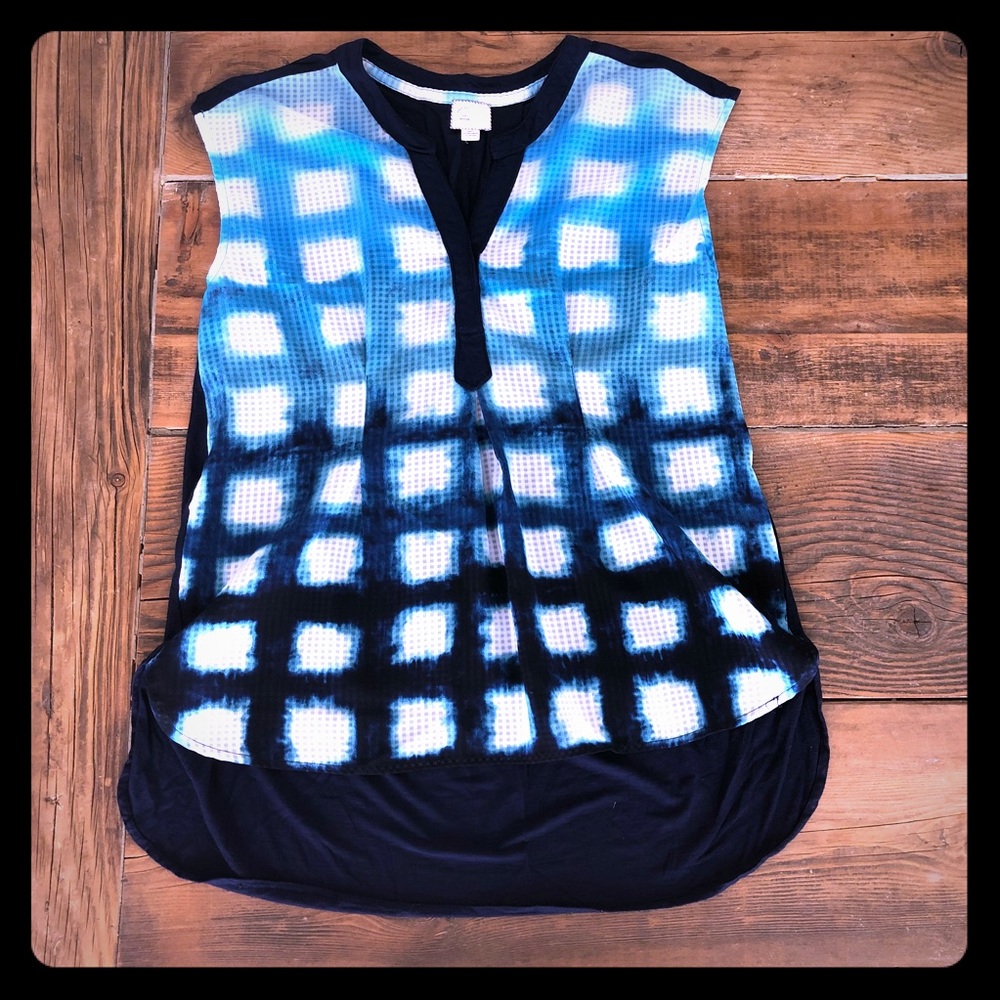 Blue ombré waffle tunic